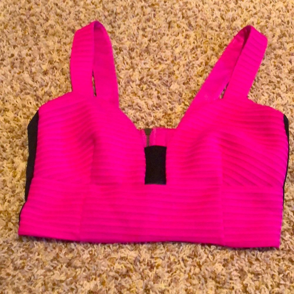 Hot pink crop top